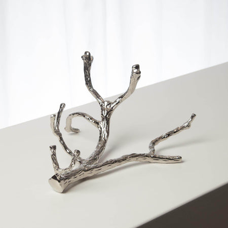 VARENNA NICKEL WINE BOTTLE HOLDER - Mobilart