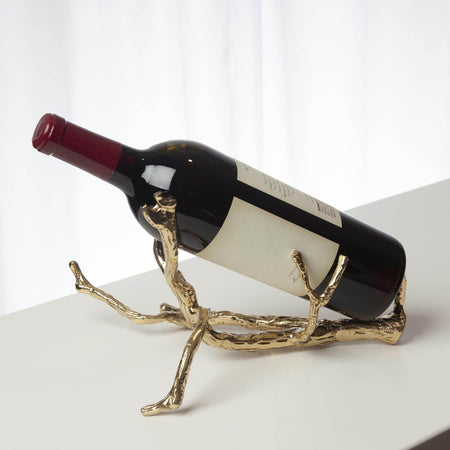 VARENNA BRASS WINE BOTTLE HOLDER - Mobilart