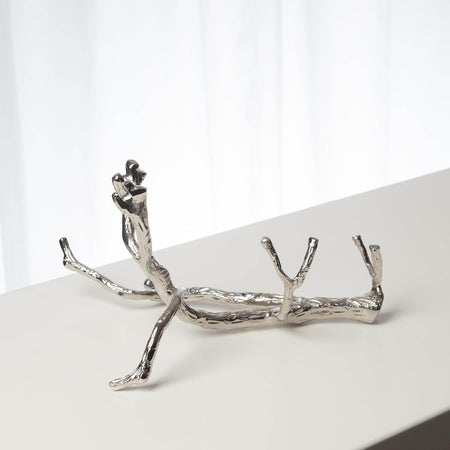 VARENNA NICKEL WINE BOTTLE HOLDER - Mobilart