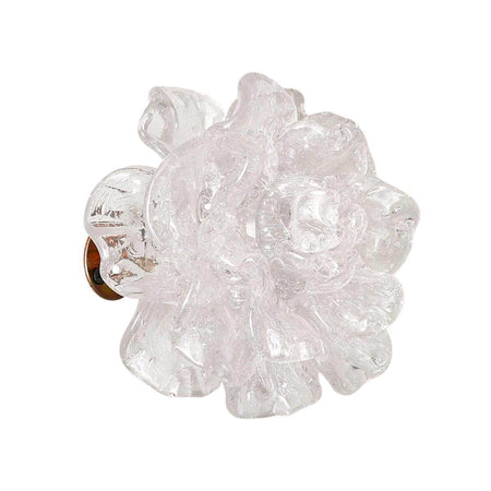 SABINA CLEAR GLASS FLOWER WALL PLAQUE - Mobilart