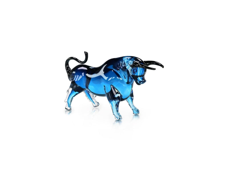 TEMPEST GLASS BULL SCULPTURE