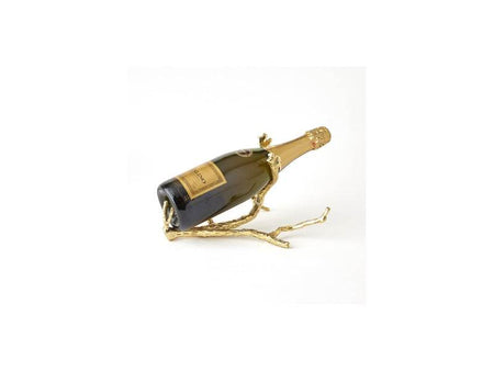 VARENNA BRASS WINE BOTTLE HOLDER - Mobilart