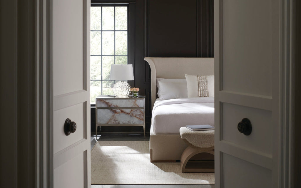 Custom contemporary luxury bedroom furniture.