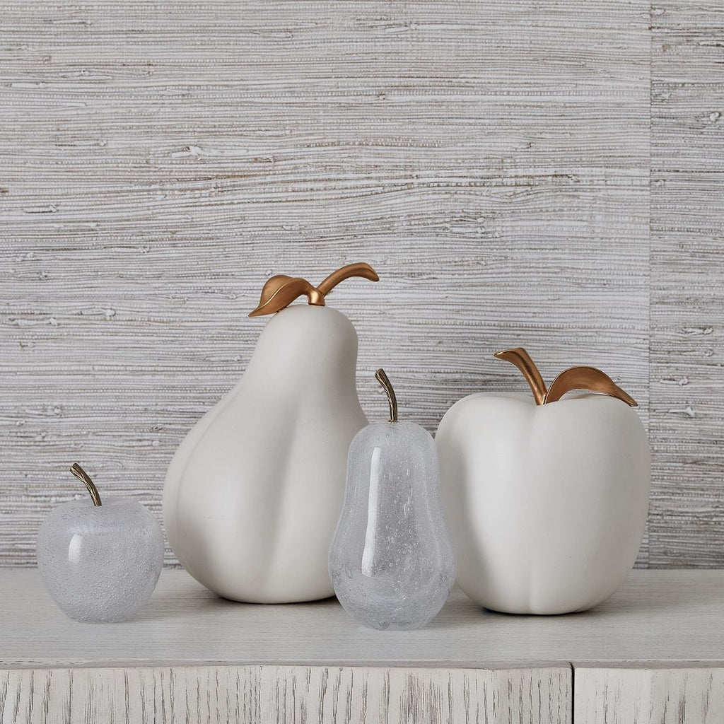 MONTEBELLO  APPLE AND PEAR SCULPTURES S/2