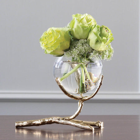 TWIG VASE HOLDER BRASS - Mobilart