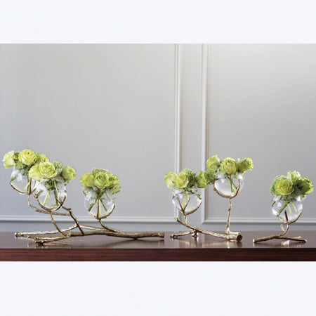 TWIG VASE HOLDER BRASS - Mobilart