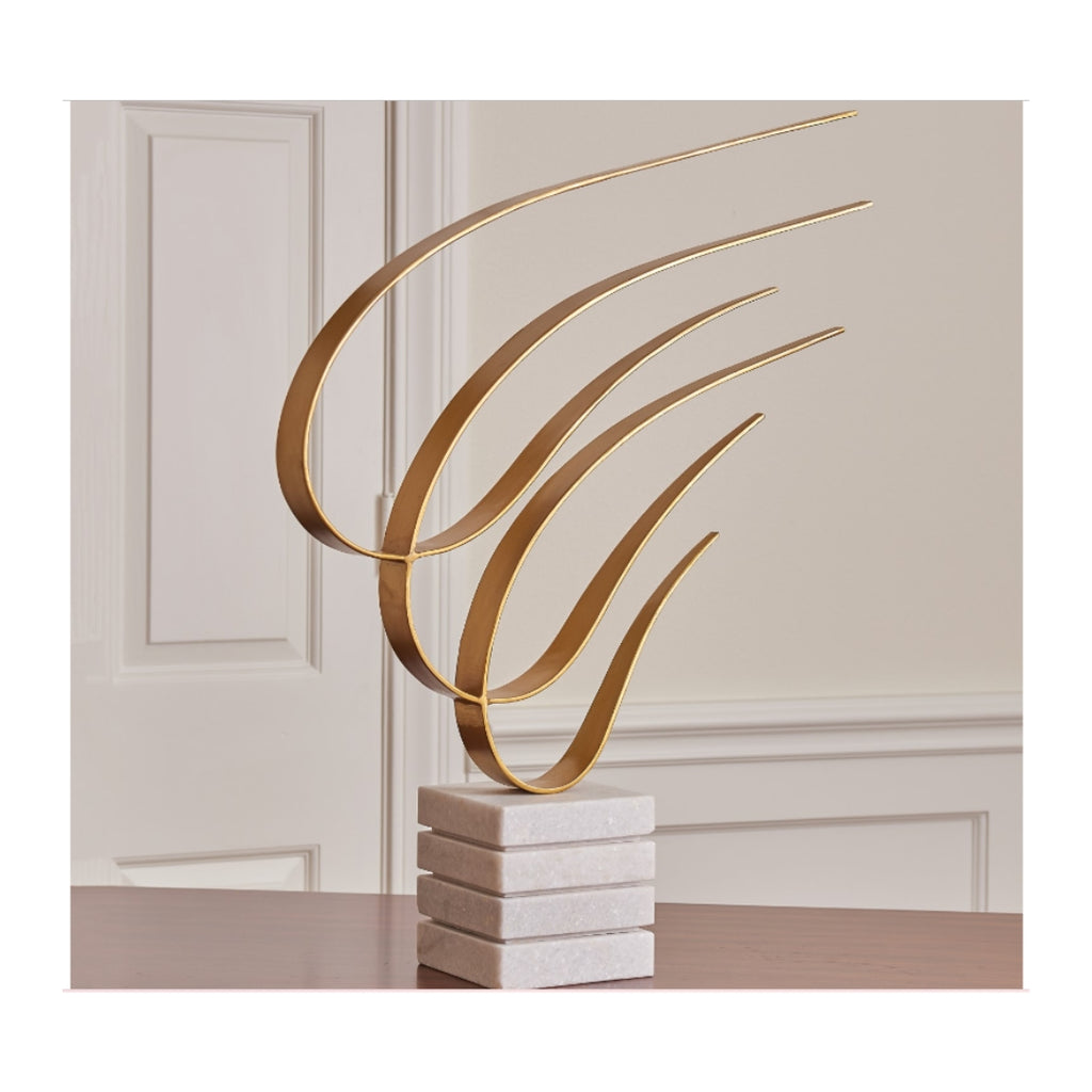 SYLOS SWOOSH SCULPTURE GOLD