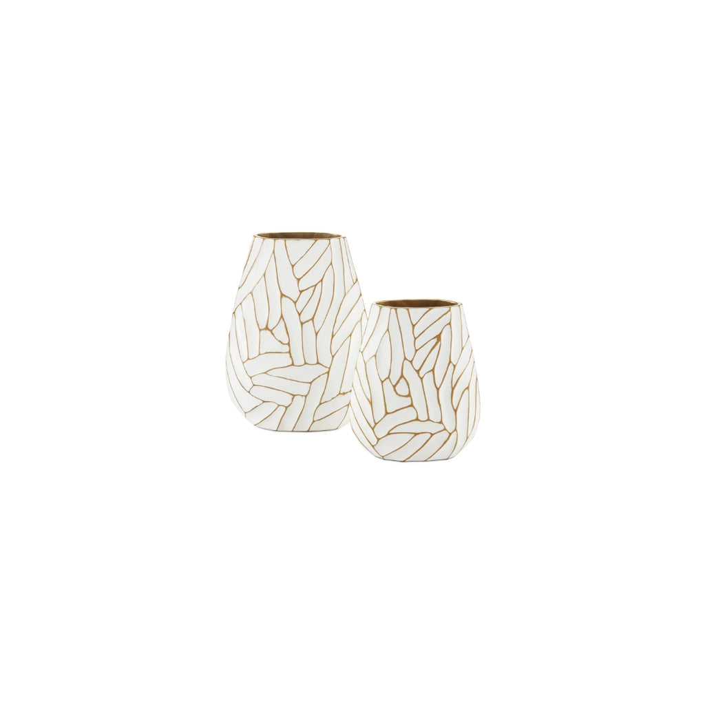 BARROW WHITE VASE S/2