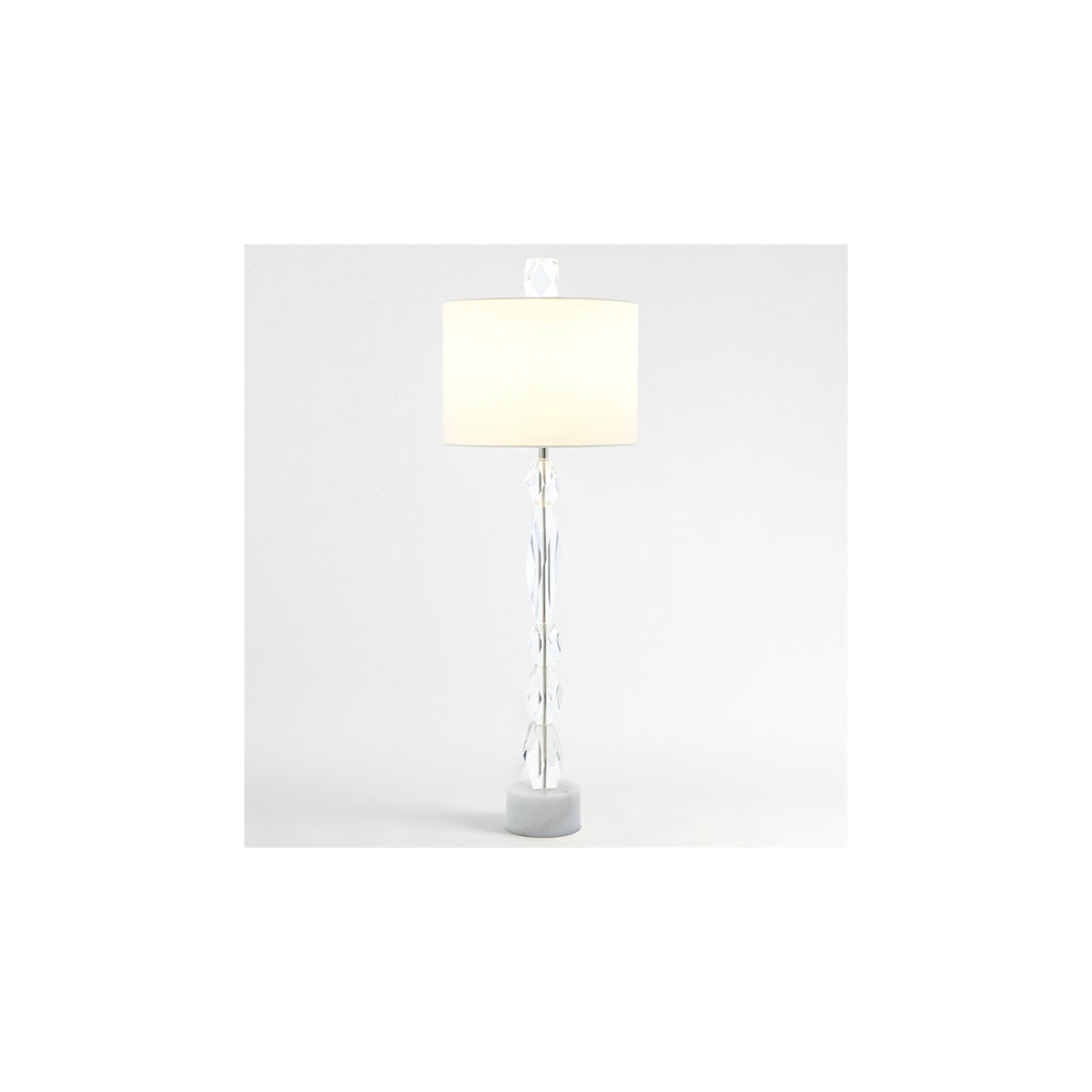 MELORIA WHITE MARBLE BASE LAMP