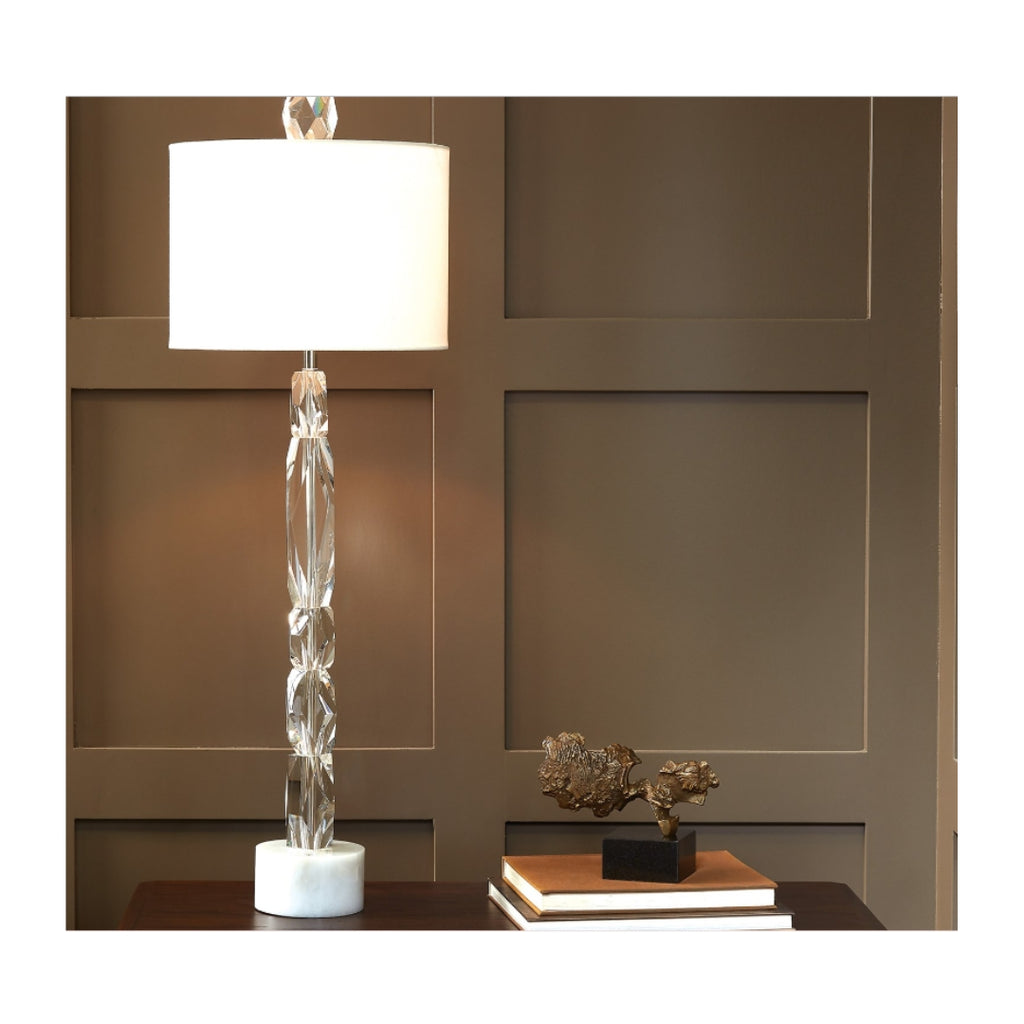 MELORIA WHITE MARBLE BASE LAMP