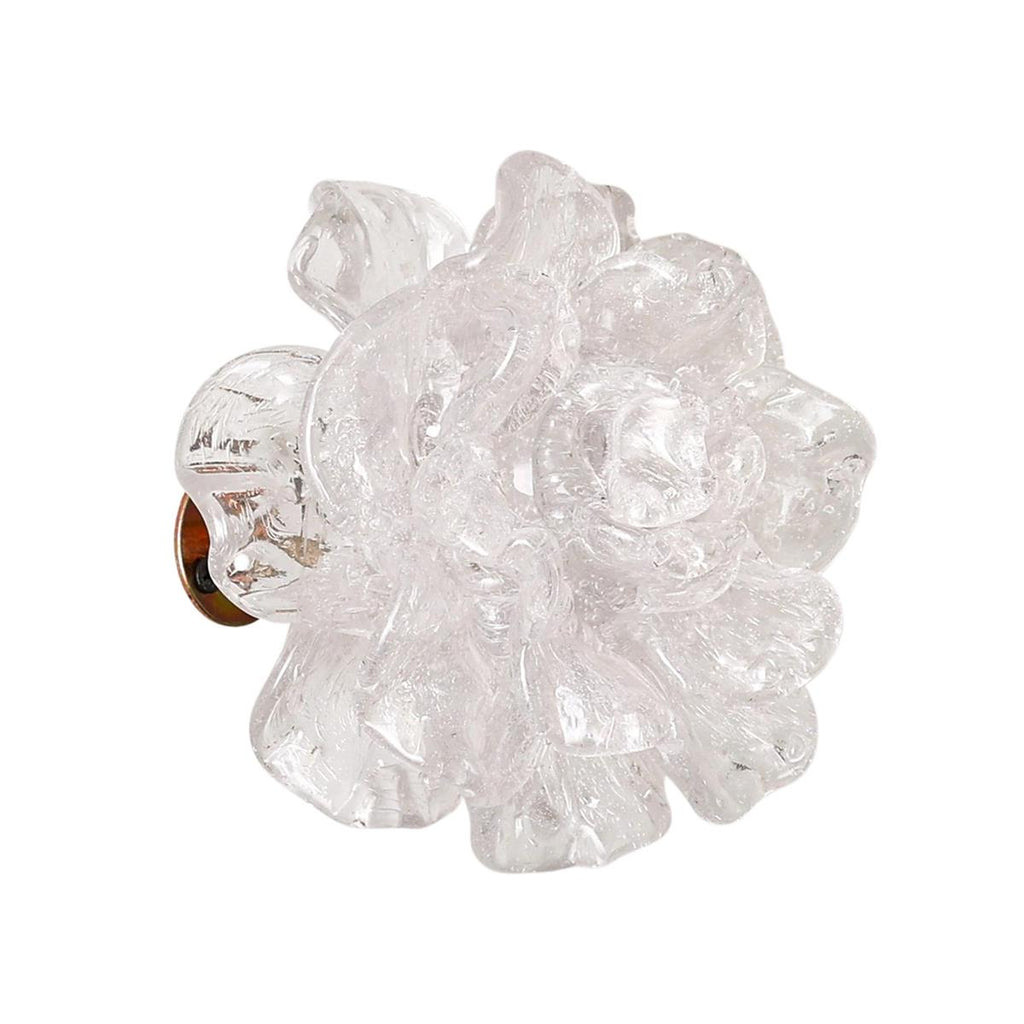 PLAQUE MURALE FLEUR EN VERRE TRANSPARENT SABINA