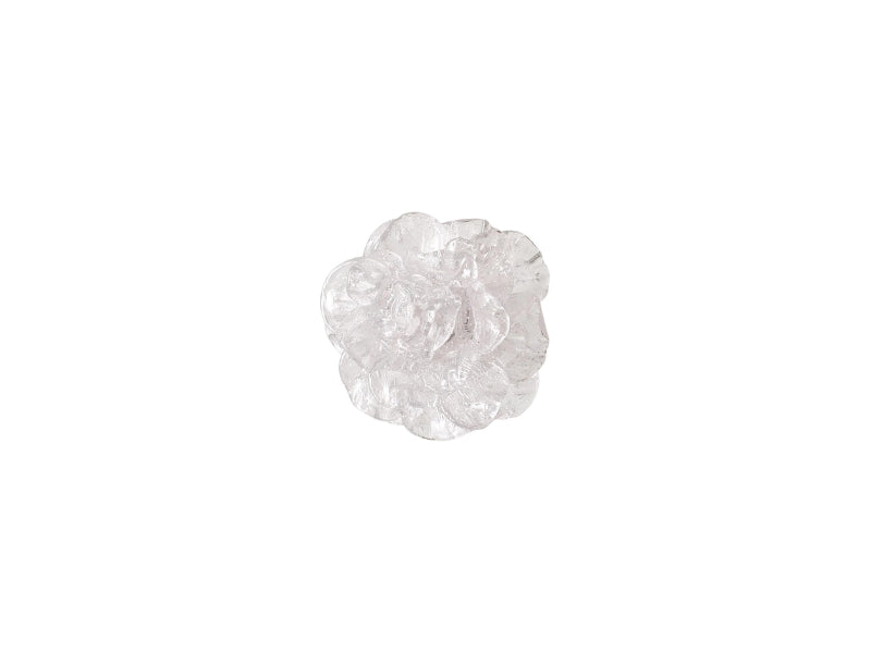 PLAQUE MURALE FLEUR EN VERRE TRANSPARENT SABINA