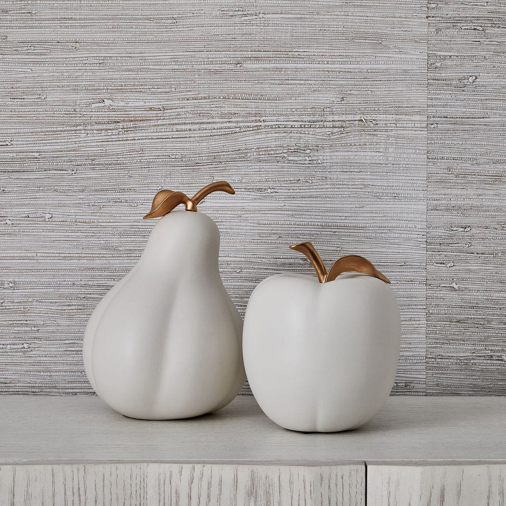 MONTEBELLO  APPLE AND PEAR SCULPTURES S/2