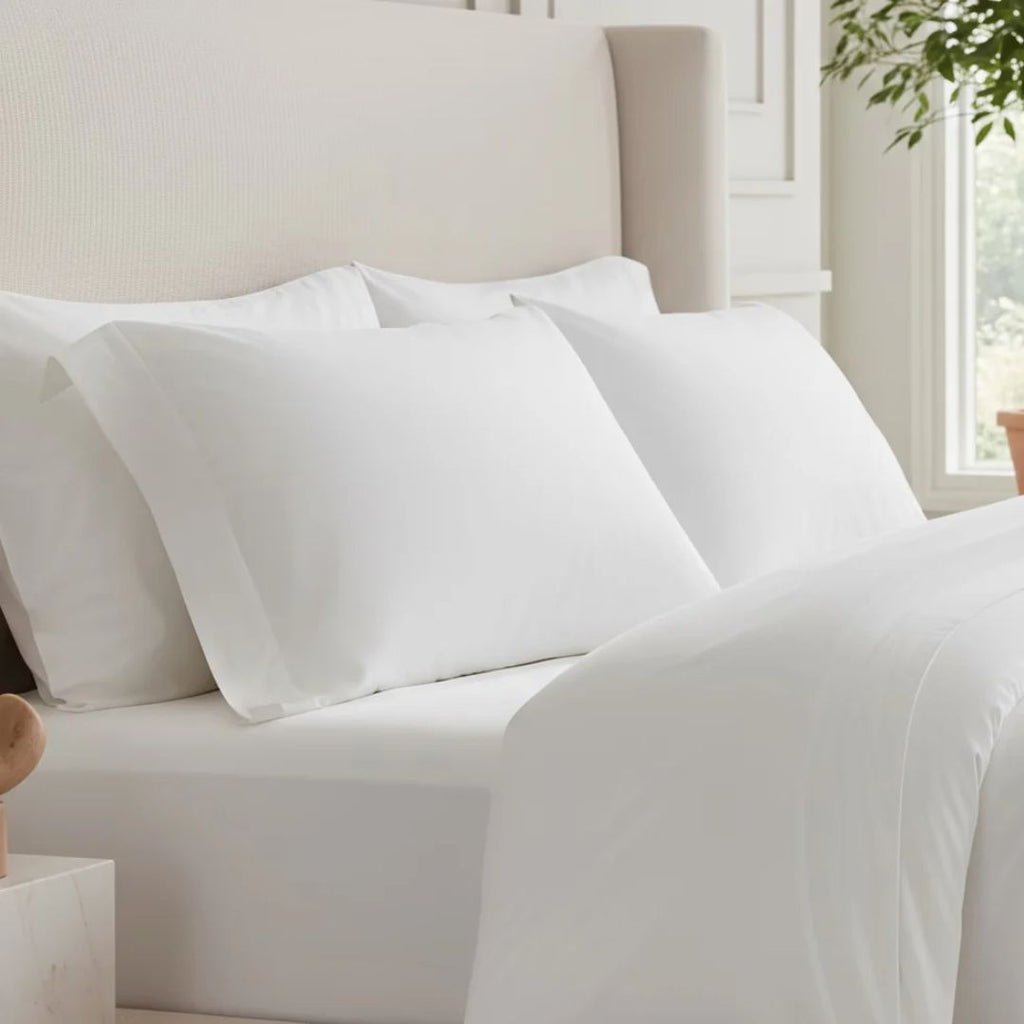 KELSEY BAMBOO QUEEN WHITE DUVET COVER