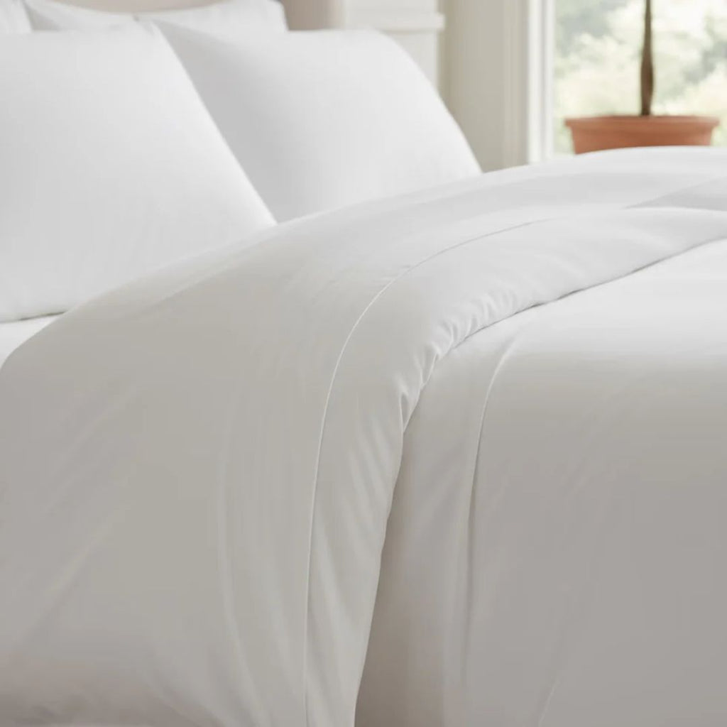 KELSEY BAMBOO QUEEN WHITE DUVET COVER