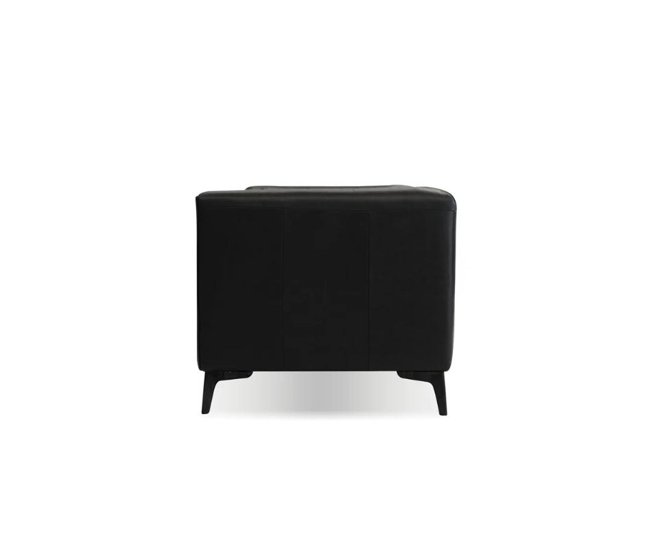 CLARA LEATHER SOFA BLACK