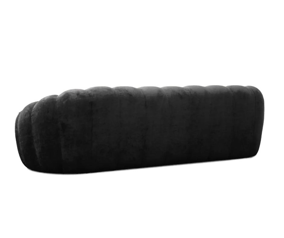 LEONA 3 SEATER BLACK SOFA