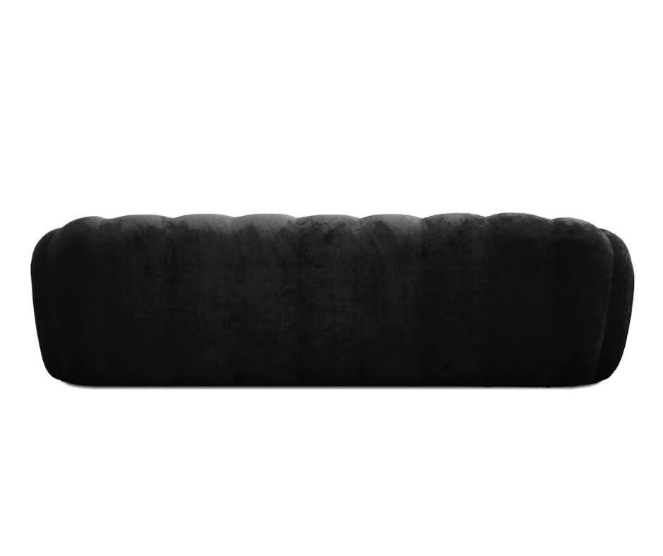 LEONA 3 SEATER BLACK SOFA