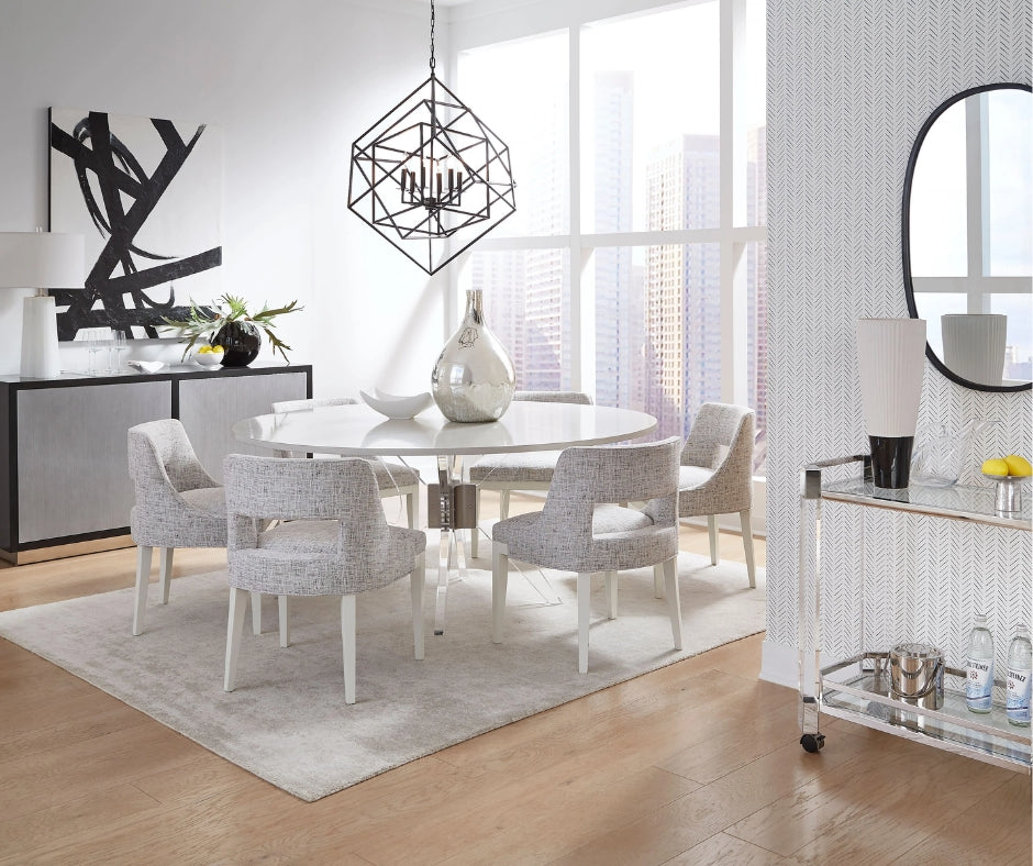 MINA DINING TABLE SATIN BRASS