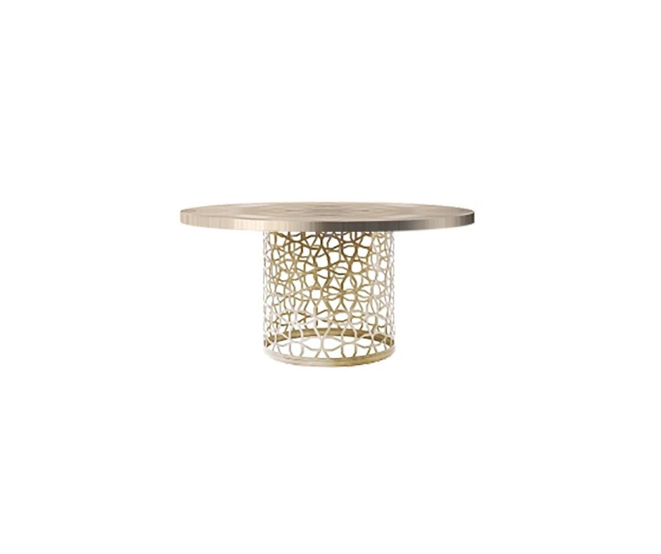 SHEA ROUND DINING TABLE GOLD