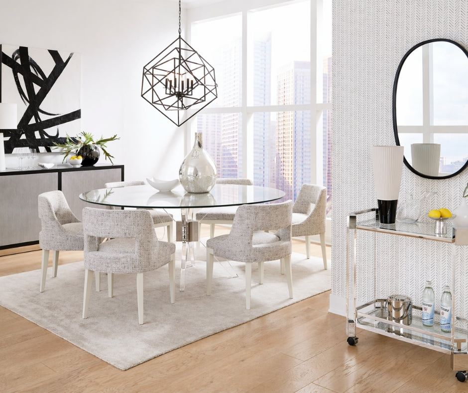 MINA DINING TABLE SATIN BRASS