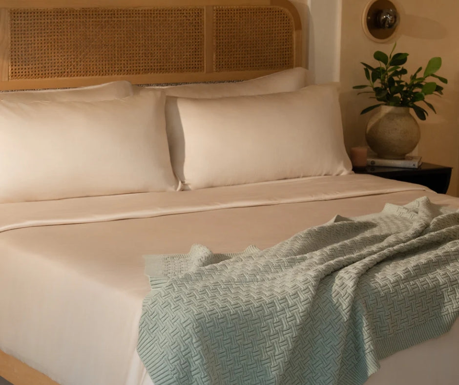 MACEY BAMBOO KING BEIGE SHAMS