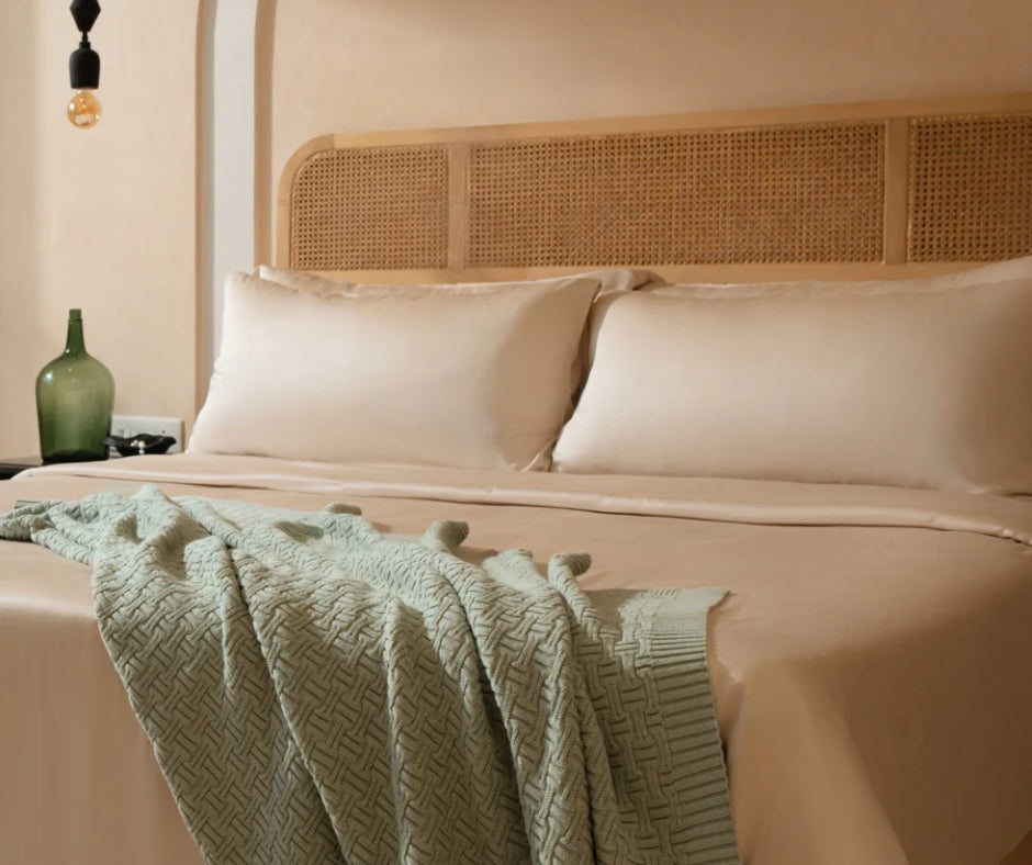 MACEY BAMBOO KING BEIGE SHAMS