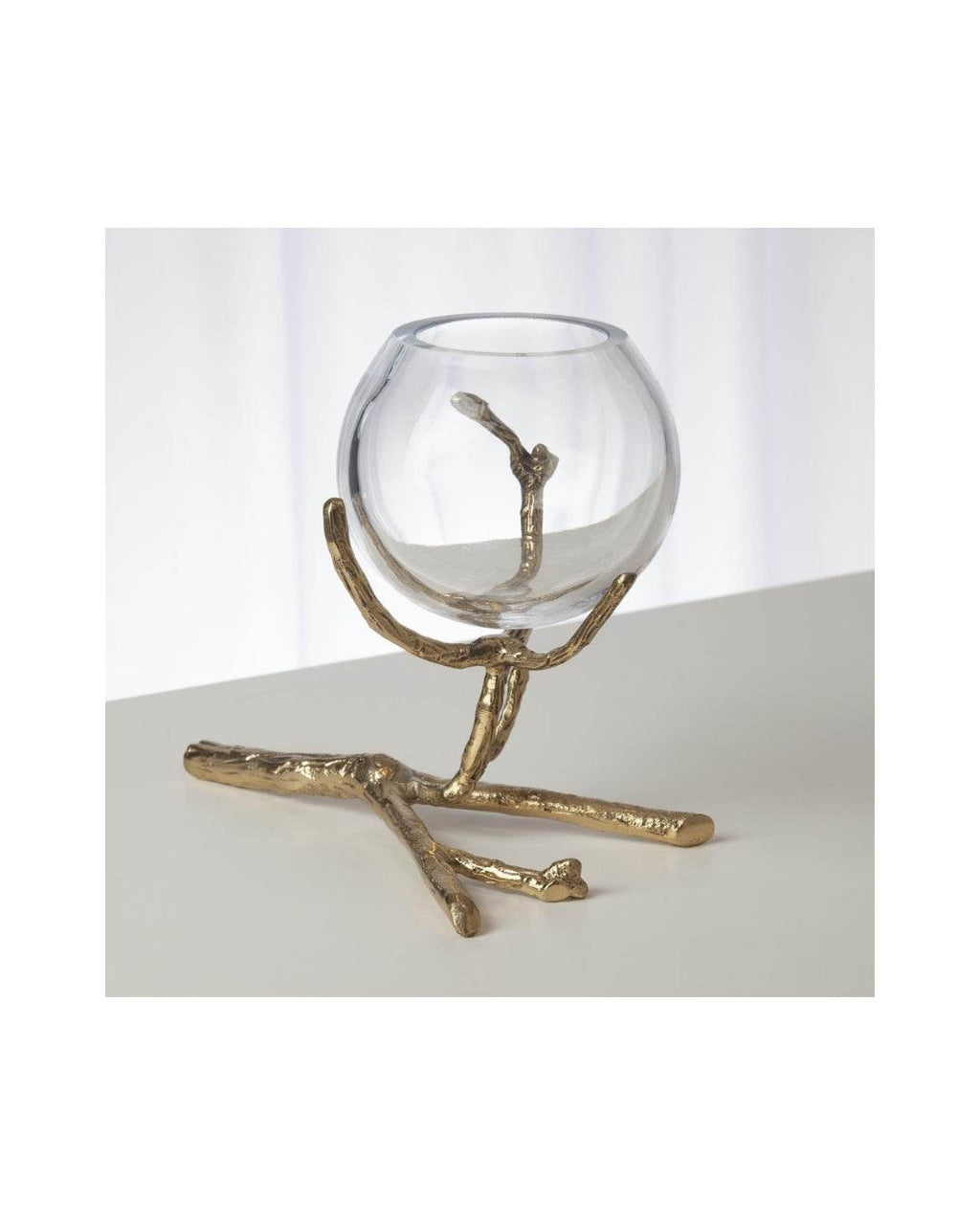 TWIG VASE HOLDER BRASS - Mobilart