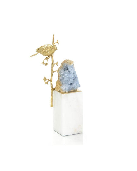 LEROY BIRD AND CYANITE GEODE SCULPTURE II - Mobilart