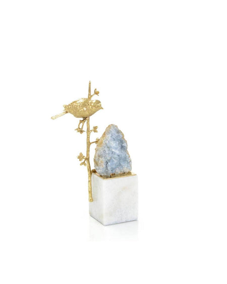 LEROY BIRD AND CYANITE GEODE SCULPTURE I - Mobilart